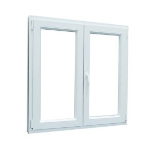 Ventana PVC oscilobatiente blanca