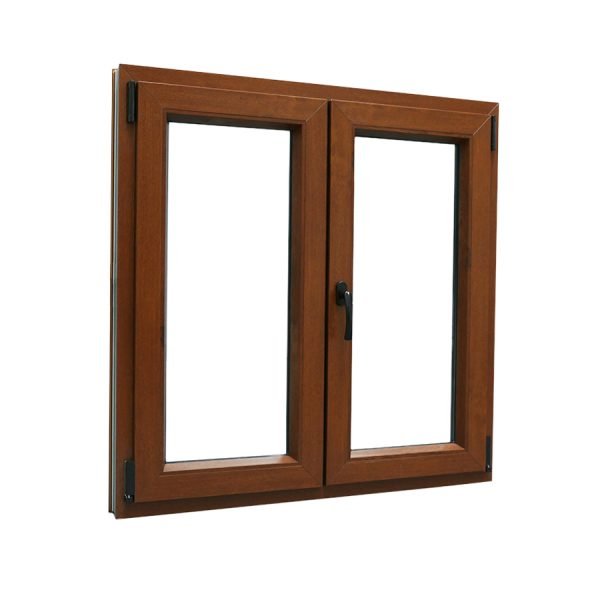 Ventana PVC roble dorado oscilobatiente