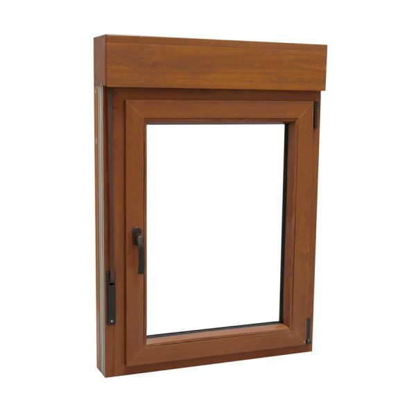 Ventana PVC 1 Hoja Oscilobatiente Roble Dorado con Persiana