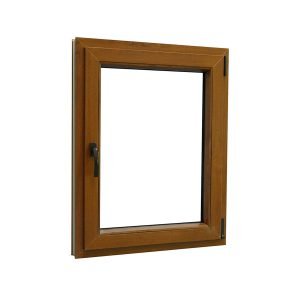 Ventana PVC 1 hoja roble dorado oscilobatiente