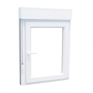 Ventana PVC 1 hoja blanca con persiana oscilobatiente